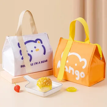 Нов стил, преносими термосумки за обяд, чанти за жени, детски чанти за съхранение на храни, пътна чанта за пикник, изолирани чанти-хладилници за Bento
