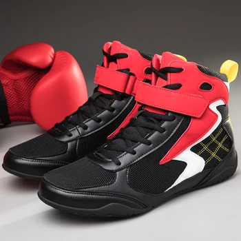 Нови Професионални Боксови обувки За мъже и жени в Голям размер, 35-46, Луксозни Боксови и борцовские Обувки с Високо Качество, борцовская Обувки