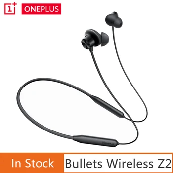 Оригинален OnePlus Bullets Wireless Z2 Bluetooth с магнитно управление, микрофон в ухото, динамичен бързо зареждане, Bullets Wireless Z2