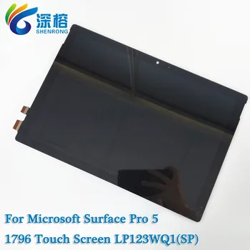 Оригинални LCD дисплей за Microsoft Surface Pro 5 1796 LCD дисплей, Сензорен цифров преобразувател В Събирането на LP123WQ1 За Microsoft Surface Pro 6 Lcd