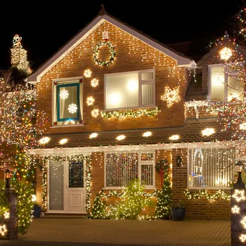 Празнично осветление, Коледна декорация за дома и градината, led венец с лед, украса на сватбени партита, пердета за спалня, гирлянди