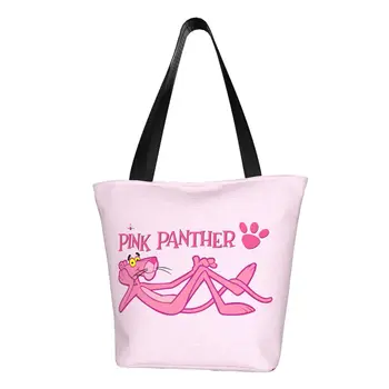 Розова леопардовая чанта-тоут за пазаруване, дамски холщовая чанта-купувач с шарките на поръчка, чанта, голям капацитет