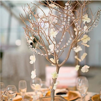 Романтичната Кристално чиста пластмасов венец от мъниста, полилеи, висящи на сватбени аксесоари