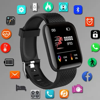 Смарт часовници за мъже и жени, гривна-фитнес тракер, спортни часовници за сън, монитор на сърдечната честота, кръвното налягане, Bluetooth, детски умни часовници за IOS и Android