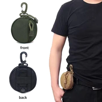 Спортна чанта за слушалки на открито, подвесная чанта, ключодържател, кръгла мини-портфейл за монети, чанта за съхранение на кабел за предаване на данни за слушалки