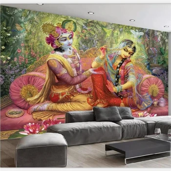 стенни рисувани wellyu на поръчка дневна спалня живопис с маслени бои красив фон на стените на индийската красота ТЕЛЕВИЗОР украса на дивана живопис