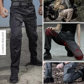 Тактически непромокаеми панталони, dr. панталони SWAT, с много джобове, водоустойчив износоустойчиви ежедневни панталони-карго, мъжки