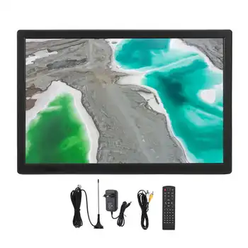 телевизор 16‑инчов телевизор с цифрова телевизия, интелигентен преносим широкоекранен LCD дисплей за употреба на открито, мини-tv Plug EU 110-220 В