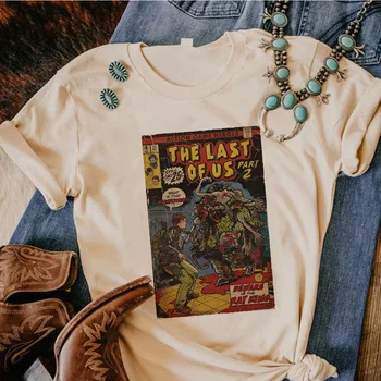 тениска The Last of Us дамски Y2K, забавна тениска с мангой за момичета, дрехи от японски аниме харадзюку