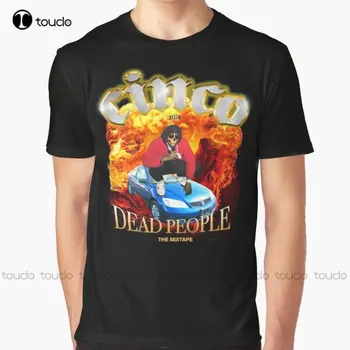 Тениска премиум-клас Cinco Flare: Фланелка с Графичен Дизайн Dead People Лента, Изработена по Поръчка Aldult Teen, Тениска Унисекс с Дигитален Печат Xs-5Xl