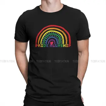 Тениска с кръгла яка в подкрепа на ЛГБТК, сива, от полиестер, класическа тениска от полиестер, мъжки дрехи, индивидуалност, Лидер на Продажбите