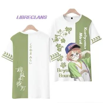 Тениски с 3D принтом Аниме, Японски тениска Beyond the Boundary, ежедневни дамски лятна градинска дрехи за момичета с къс ръкав, тениски Оверсайз тениска