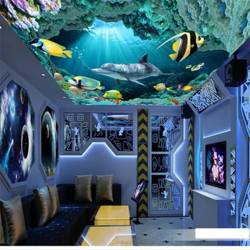 триизмерни фотообои wellyu на поръчка 3d стенописи подводен свят dream 3D стерео стенописи zenith таван, 3D тапети