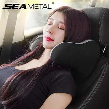 Универсални автомобилни възглавница за шията от пяна с памет ефект Мека облегалка Кола Възглавница за главата с останалите за пътуване и Аксесоари за интериора на колата