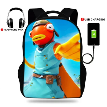 Ученически чанти с USB зареждане за момичета, ученически чанти за момчета, пътен раница за лаптоп, раници Ivka Fishstick Mochila Escolar