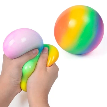 Цветни Преливащи се цветове Топки за облекчаване на Стреса Мека Пяна TPR Преса Squishy Топки за облекчаване на Стреса Играчки за Деца, Забавни Играчки за възрастни
