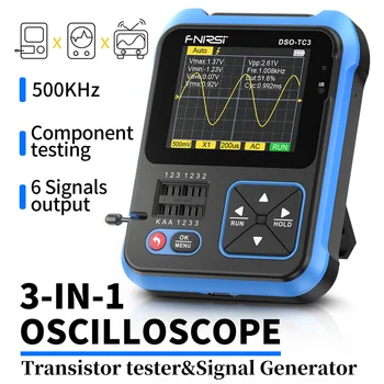 Цифров осцилоскоп ДСО-TC3 С честота на дискретизация 10 държави-членки/с, Честотна лента от 500 khz, Поддържа Диодного PWM изход, вход за транзистор Генератор на тестови сигнали LCR
