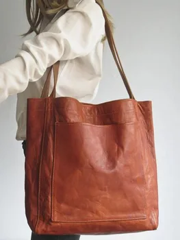 Чанта за дамска чанта, голяма пазарска чанта-тоут на едно рамо, дамски чанти, дамски чанти на рамо, с къси дръжки, кожена чанта от изкуствена кожа